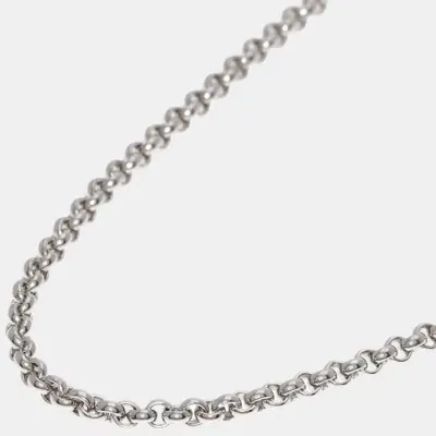 Pre-owned Chopard 18k White Gold Chain Necklace