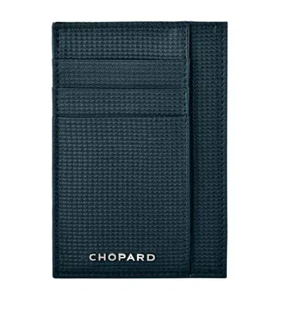 Chopard Large Leather Classic Card Holder In Gray