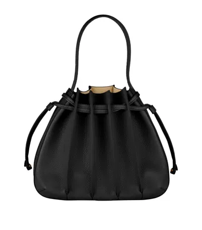 Chopard Leather Gem Bucket Bag In Black