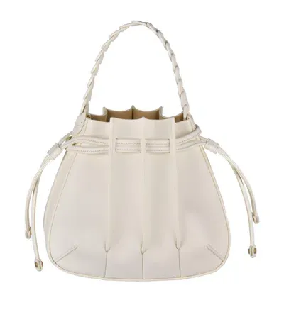 Chopard Mini Leather Gem Bucket Bag In Neutral