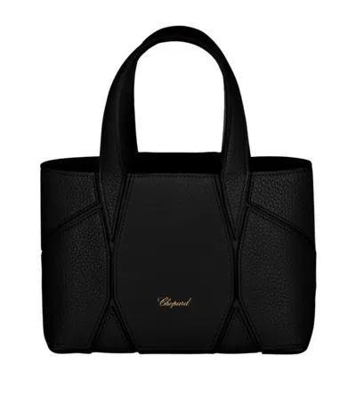 Chopard Mini Leather Tote Bag In Black