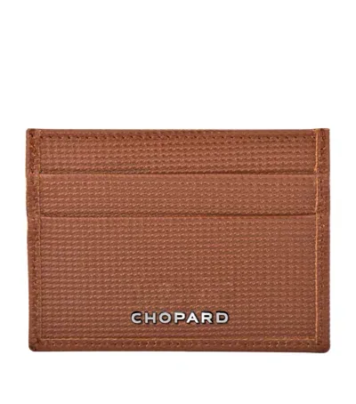 Chopard Small Leather Classic Card Holder In Brown