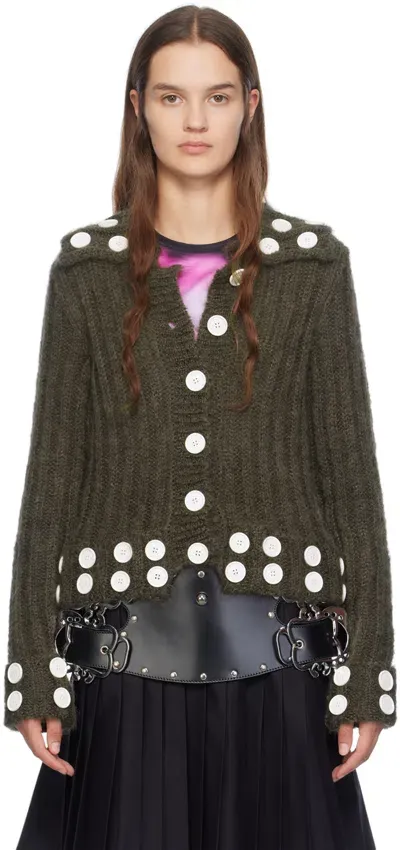 Chopova Lowena Gray Starboard Cardigan In Grey