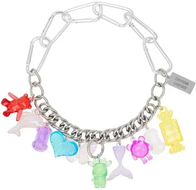 Chopova Lowena Silver Toy Box Necklace In Multi