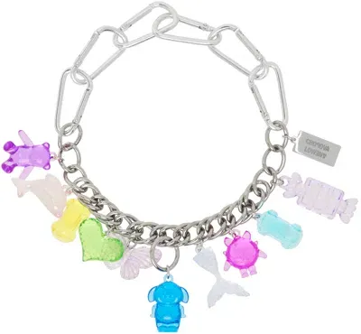 Chopova Lowena Silver Toy Box Necklace In Multi