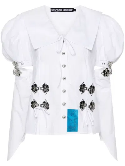 Chopova Lowena White Star Knot Shirt