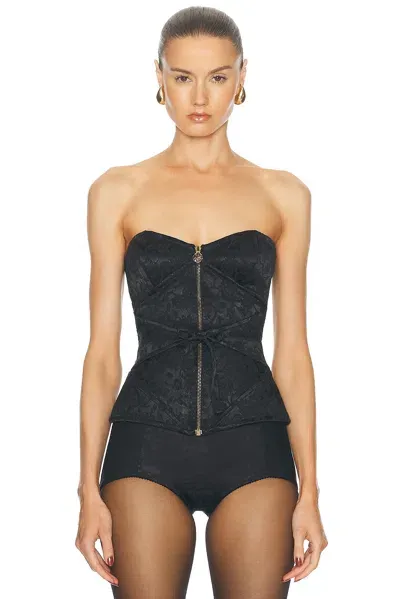 Christian Lacroix Corset Top In Black