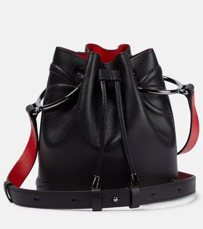 Christian Louboutin By My Side Leather Bucket Bag In Black