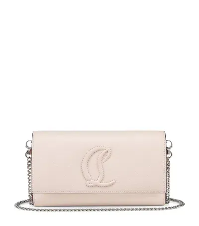 Christian Louboutin By My Side Leather Chain Wallet In Neutral