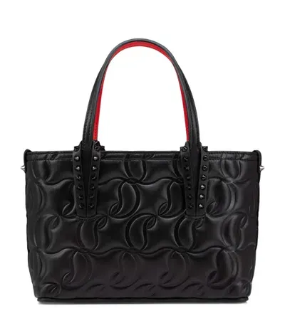 Christian Louboutin Cabata Embossed Leather Tote Bag In Black