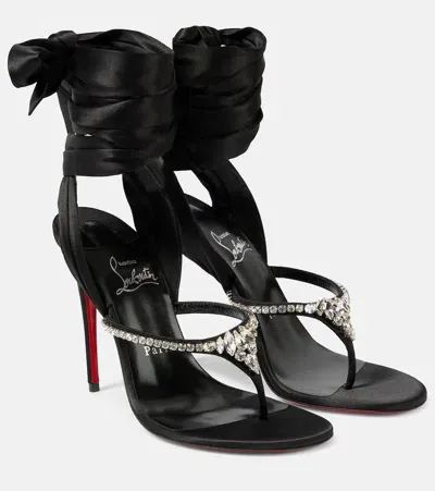 Christian Louboutin Verzierte Sandalen Just Queen Du Desert In Schwarz