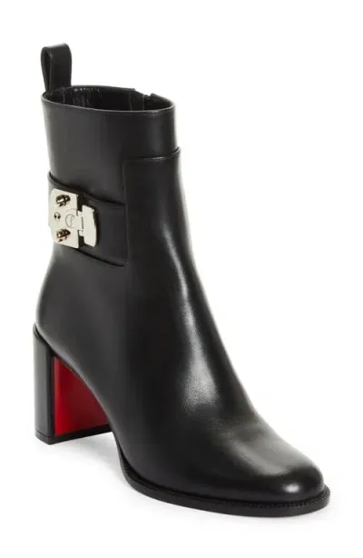 Christian Louboutin Lock Bootie In Black