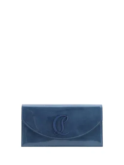 Christian Louboutin Loubi 54 Pouch Bag In Denim/denim