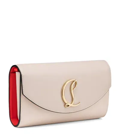 Christian Louboutin Loubi54 Patent Chain Wallet In Neutral