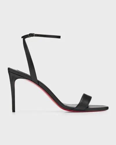 Christian Louboutin Loubigirl Ankle-strap Red Sole Sandals In Black