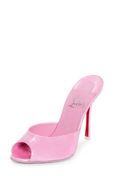 Christian Louboutin Me Dolly Peep Toe Slide Sandal In Baby Pink/lin Baby Pink