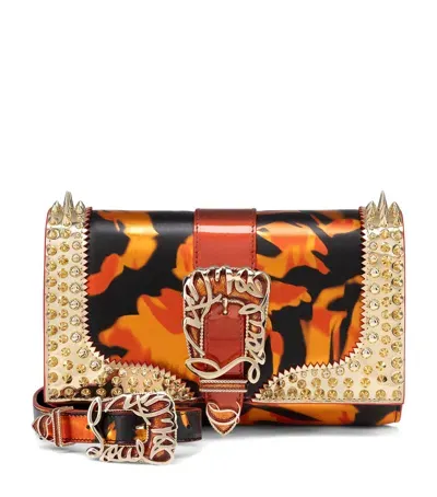 Christian Louboutin Paloma Giddy Calfskin Clutch Bag In Multi