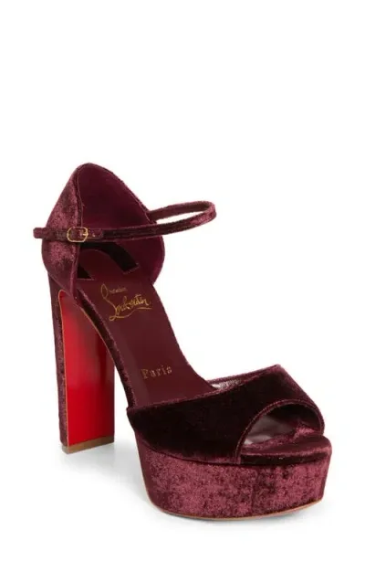 Christian Louboutin Sandaloo Platform Sandal In Brownie/lin Brownie