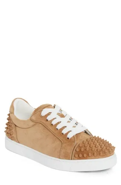 Christian Louboutin Vieira 2 Orlato Low Top Suede Sneaker In Lionne/ Lionne Mat