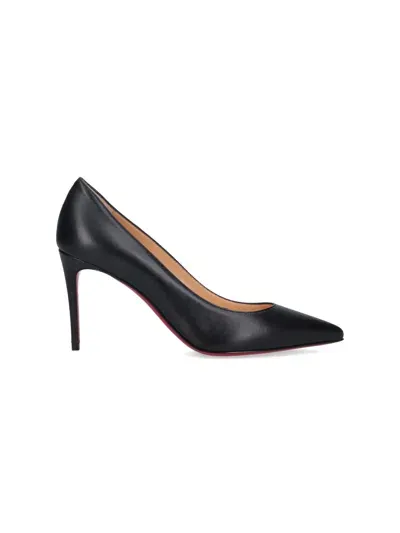 Christian Louboutin Womens Black Kate 85 Pointed-toe Leather Courts