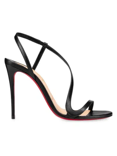 Christian Louboutin Rosalie 100 Leather Sandal In Black