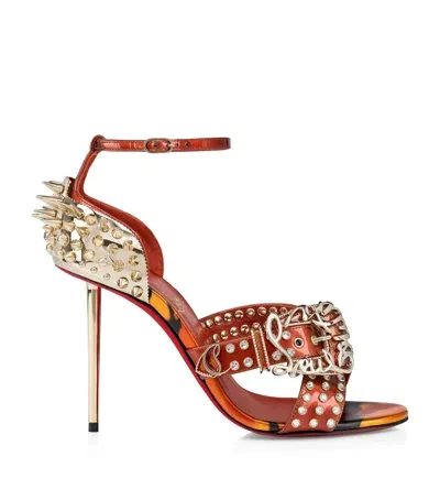 Christian Louboutin Wosandal Heeled Sandals 100 In Red