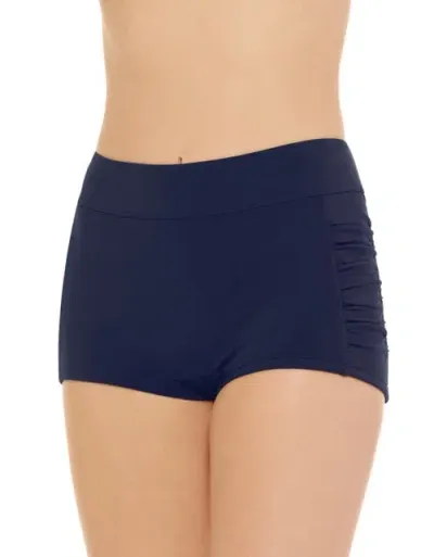 Christina Essentials Bottom Boyleg With Shirring In Navy