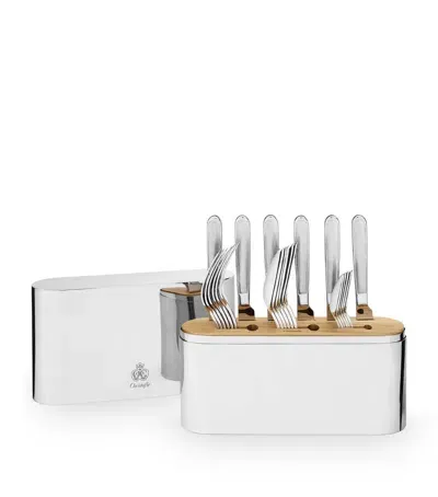 Christofle Concorde 24-piece Cutlery Set In Metallic