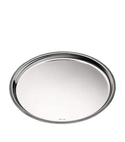 Christofle Malmaison Round Tray In White