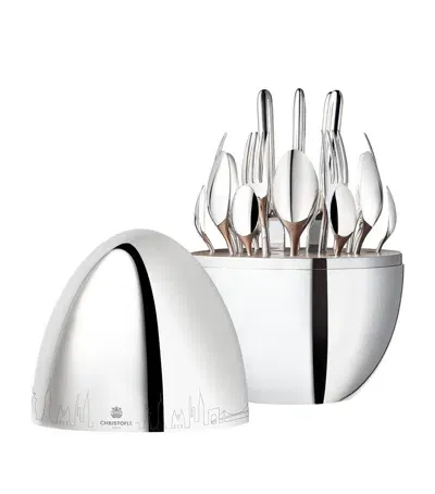 Christofle Mood New York 24-piece Canteen In Metallic