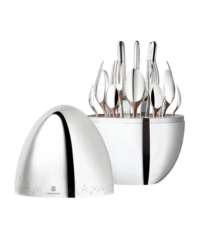 Christofle Mood Paris 24-piece Canteen In Metallic