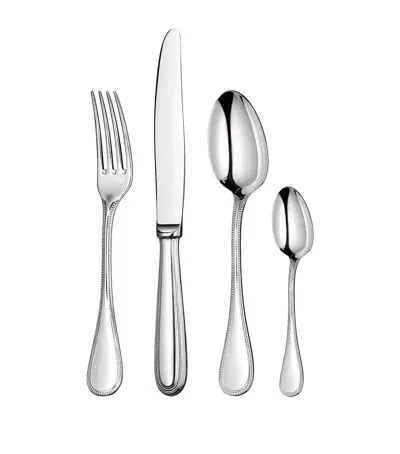 Christofle Perles Silver-plated 48-piece Cutlery Set In Metallic