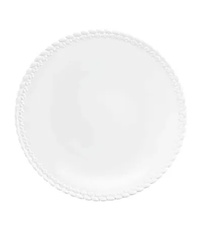 Christofle Porcelain Babylone Dinner Plate In White