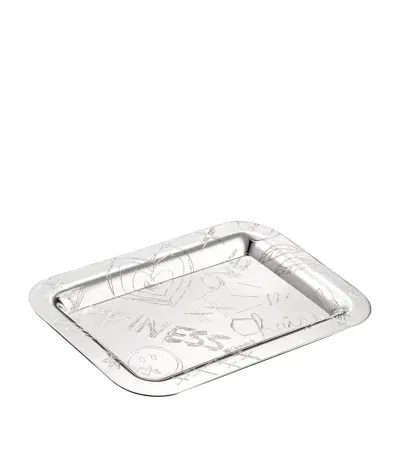 Christofle Silver-plated Graffiti Tray In Metallic