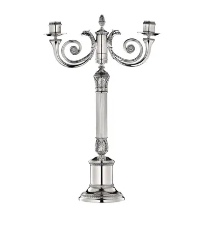 Christofle Silver-plated Malmaison Candelabra In Metallic