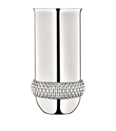 Christofle Silver-plated Perles Vase In Metallic