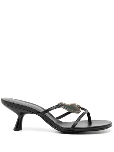 Christopher Esber 60mm Moodstone Micro Mules In Black