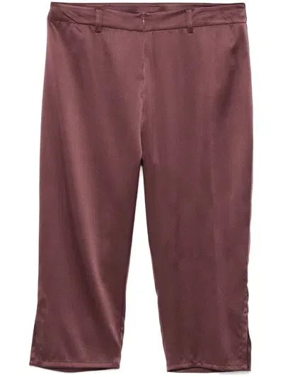 Christopher Esber Cropped Trousers In Mahogany