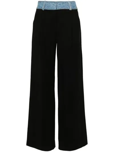 Christopher Esber Deconstruct Wide-leg Trousers In Black Indigo - Black Indigo