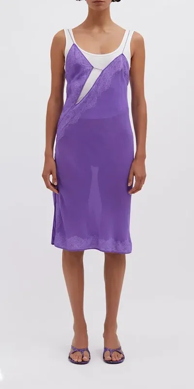 Christopher Esber Camisole-minikleid Im Layering-look In Purple