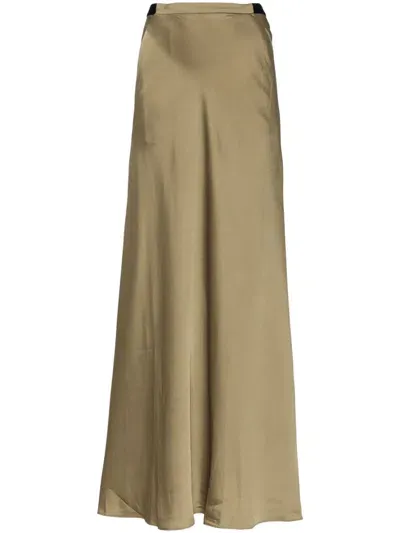 Christopher Esber Front Pocket Bias Maxi Skirt In Neutrals