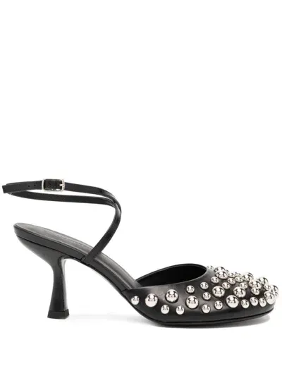 Christopher Esber Hayden Studded Heel Sandals In Black