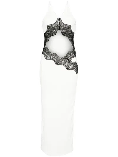 Christopher Esber Lace Insert Dress In White