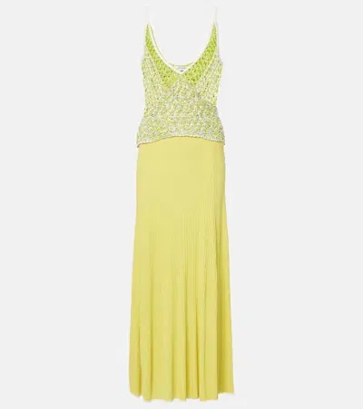 Christopher Esber Lace-trimmed Slip Dress In Yellow