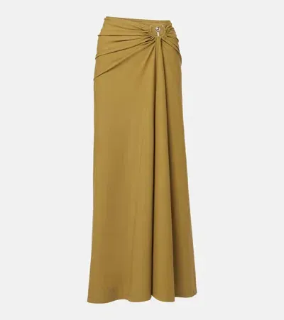 Christopher Esber Ruched Maxi Skirt In Green