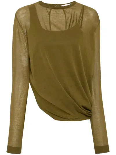 Christopher Esber Veiled Top In Neutrals