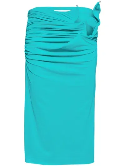 Christopher Esber Venus Midi Skirt In Blue