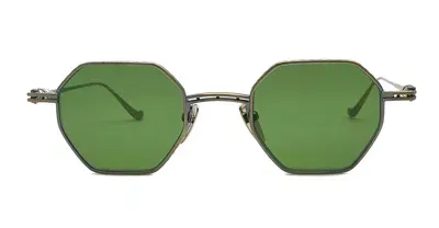 Chrome Hearts Evaculation - Antique Gold Sunglasses In Green