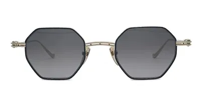 Chrome Hearts Evaculation - Matte Black / Gold Plated Sunglasses In Metallic