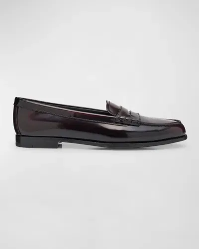 Church's Kara Leather Penny Loafers In Burgundy